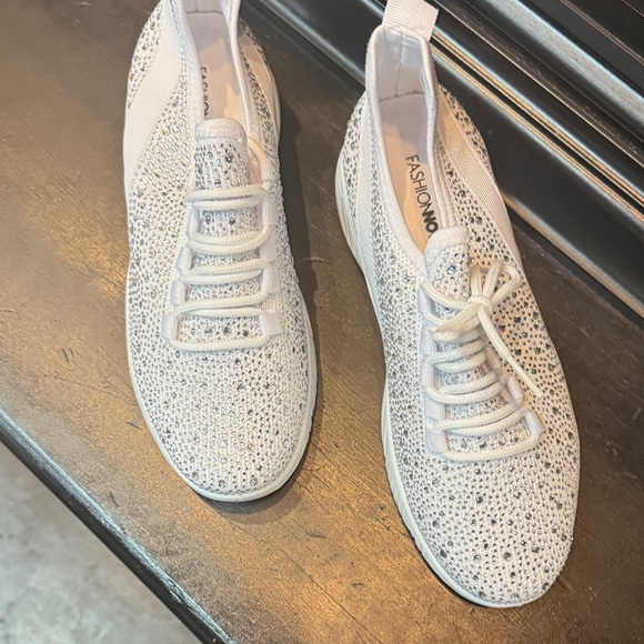 Fashion Nova Sparkling White Sneakers - Picture 2 of 7